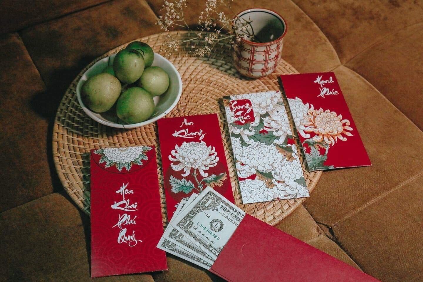 Bao lì xì 8x16.5 ( 1 xấp 6 bao )