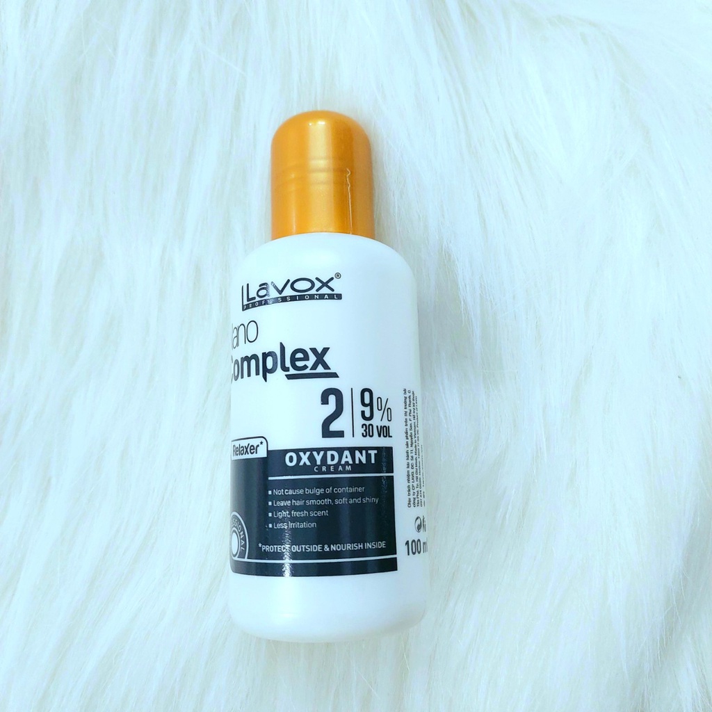 nhuộm Lavox Oxy trợ nhuộm tóc lavox Nano complex 100ml (9%)