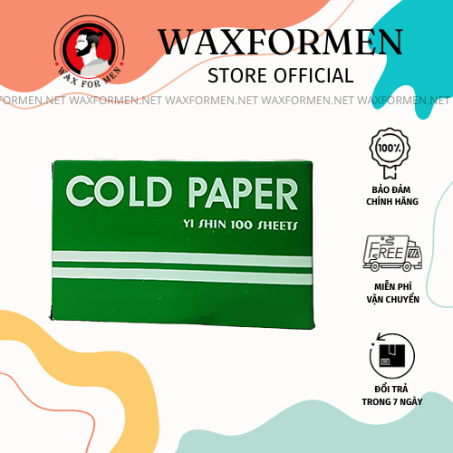 Giấy uốn lạnh nam nữ Cold Paper 100 miếng - Wax for men