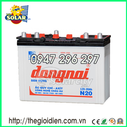 Ắc quy Đồng Nai nước 12V - 20Ah bình mới không kèm axit