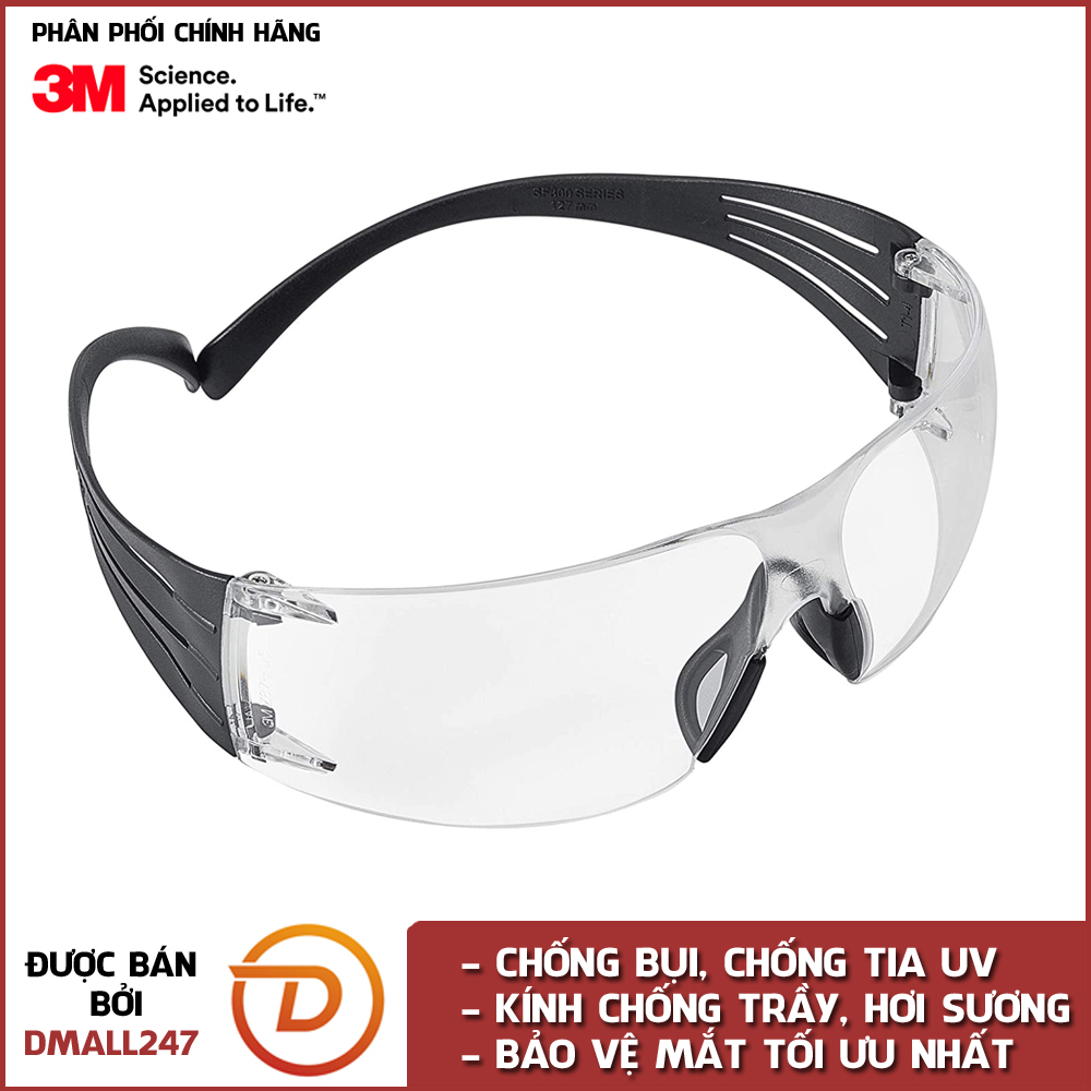 Kính bảo hộ mắt chống bụi và chống tia UV 3M Dmall247