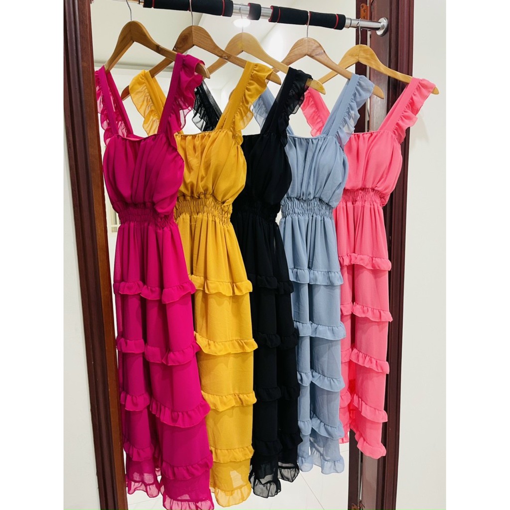 Đầm maxi 5 tầng tiểu thư cực xinh
