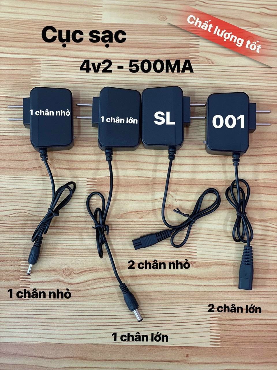 Củ sạc, cục sạc dùng cho đèn đội đầu, đèn tích điện, nhiều mẫu nhu 1 chân, 2 chân, sạc type C,...