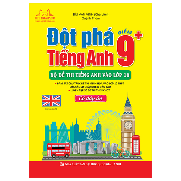 Fahasa - đột phá điểm 9+ tiếng anh - bộ đề thi tiếng anh vào lớp 10 - có đáp án