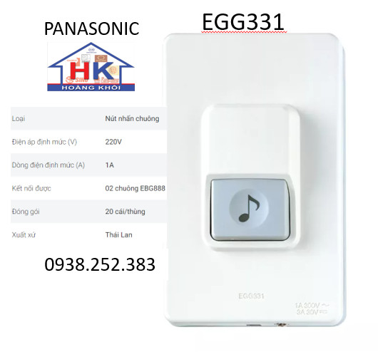 BỘ CHUÔNG ĐIỆN PANASONIC EBG888 + EGG331
