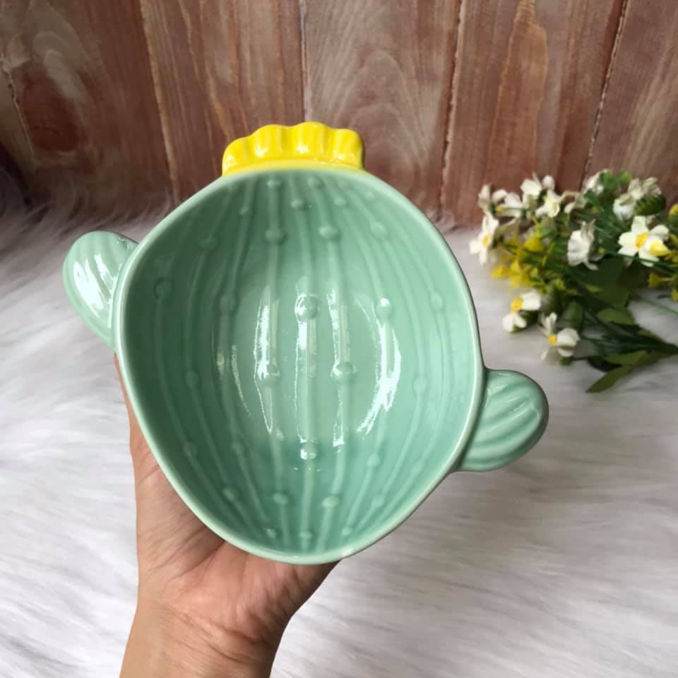 Bát ăn cơm bộ bát đĩa sứ decor chén dĩa 🌵xương rồng🌵 dễ thương cute cao cấp s29