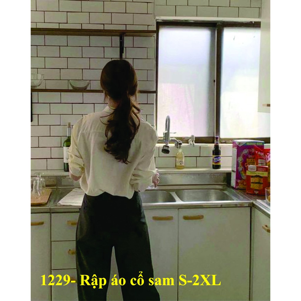Rập giấy áo cổ sam mã 1229 (BẢN VẼ)