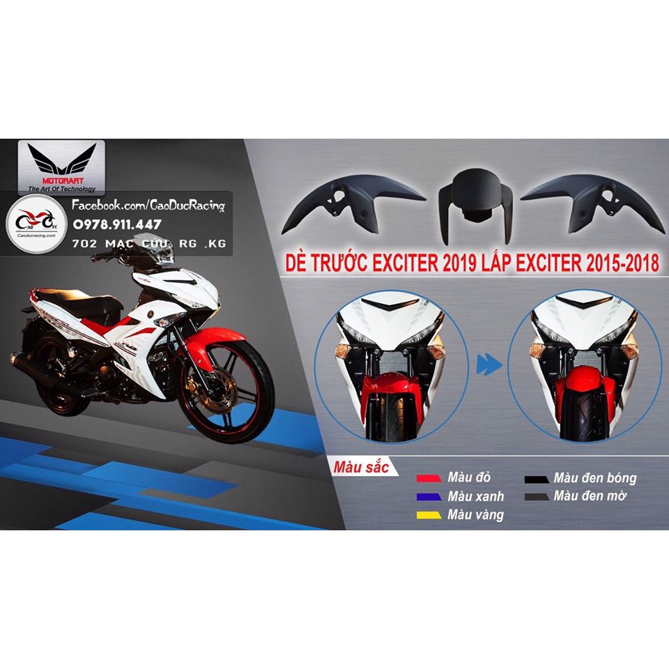 Dè trước EXCITER 2019 LẮP CHO EX150 2015 - 2018 đời trước