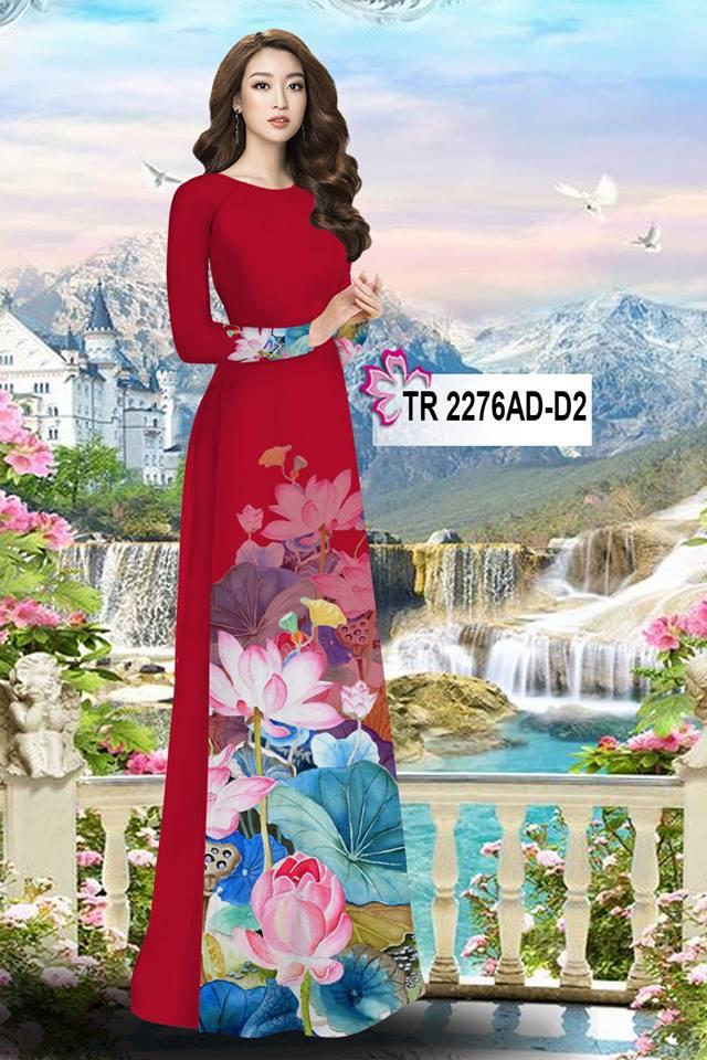 Vải Áo Dài 3D Bộ Hoa Sen