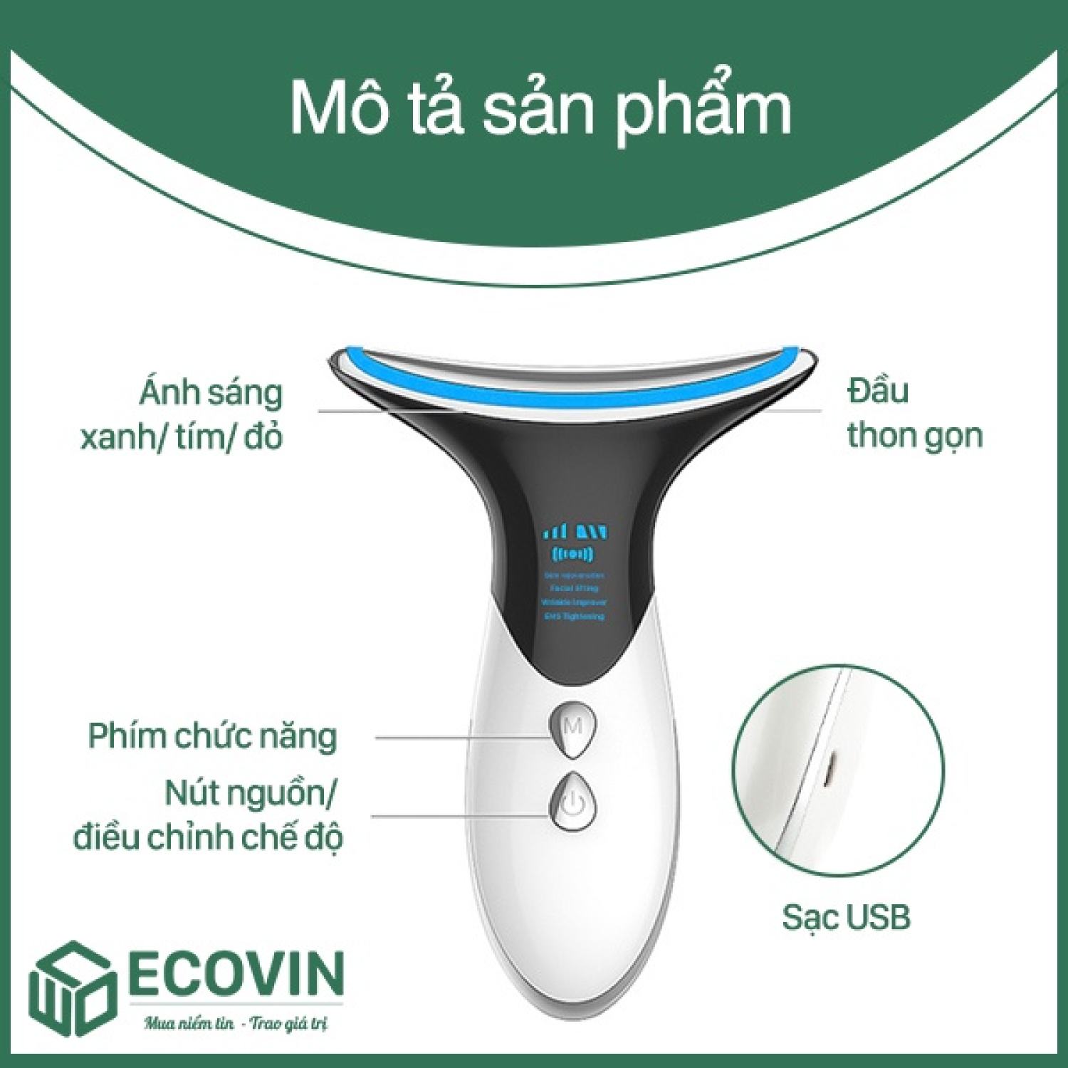 Máy nâng cơ mặt,cổ,máy mɑssage mặt chống nhăn và trẻ hóa làn da