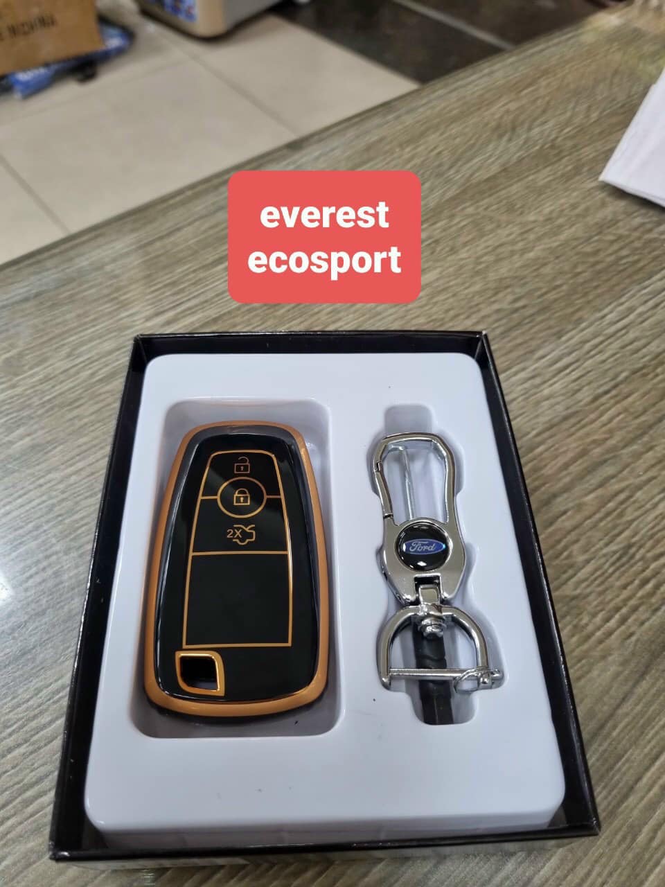 Ốp chìa khóa xe Ford Ranger, Everest, Ecosport 2019 2020 2021 2022 2023 - kèm móc treo tiện lợi gọn nhẹ, thẩm mỹ, bảo vệ chìa khóa tối ưu