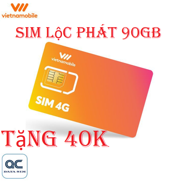 Sim 4G vietnamobile Phát Lộc 90GB tặng ngay 40k trong tài khoản