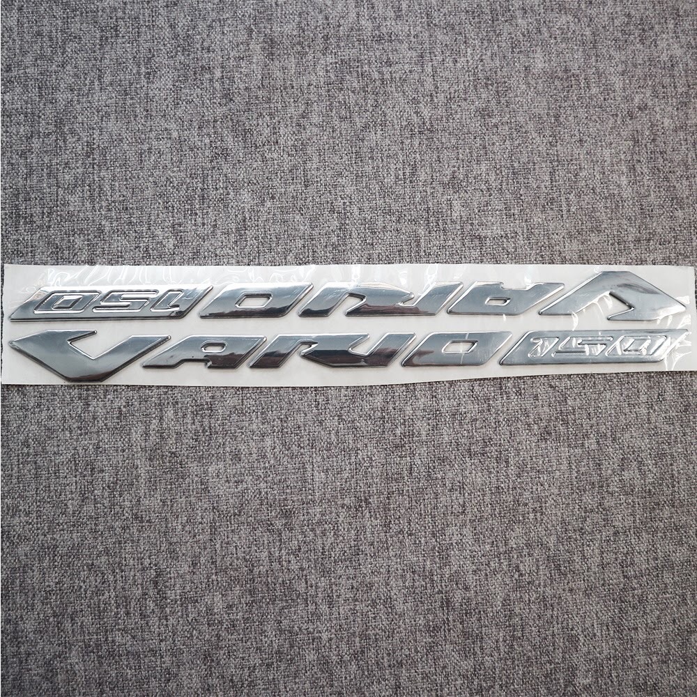 [ Bộ Tem Logo Chữ Nổi] VARIO 150 - Chất Liệu Nhựa Dẻo Si Màu Bạc - VARIO 150...