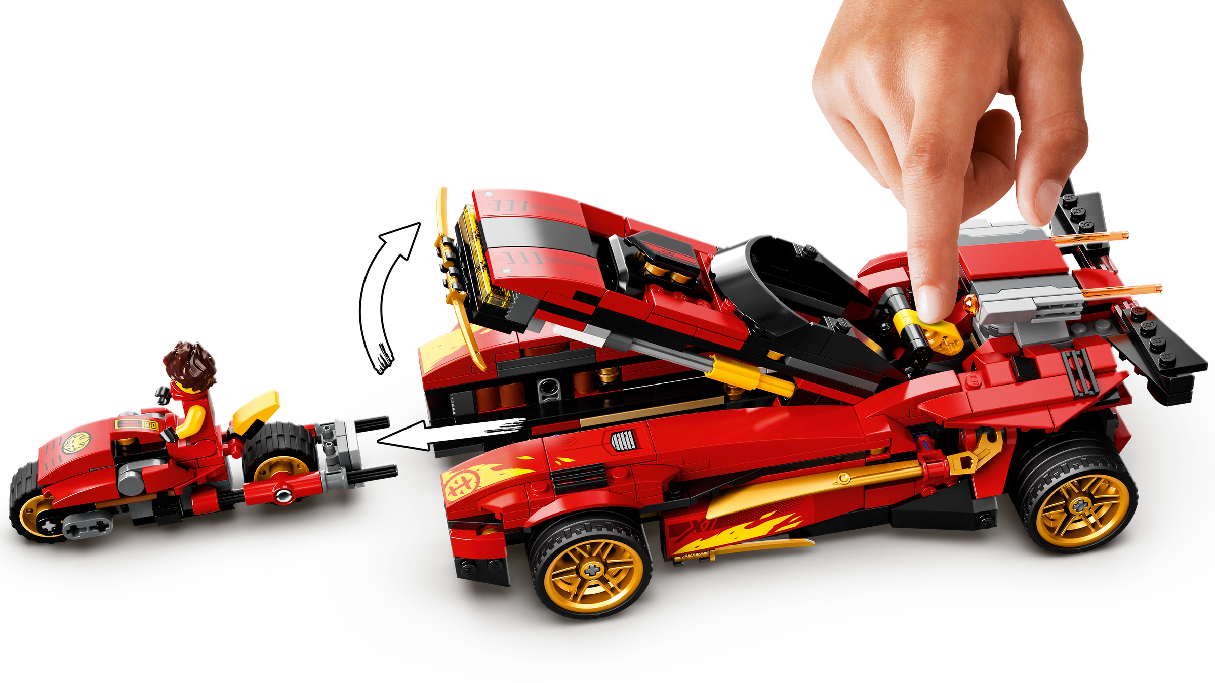 [HAPPY BRICKS] LEGO  NINJAGO - 71737 - SIÊU XE CHIẾN ĐẤU CỦA KAI - X-1 NINJA CHARGER