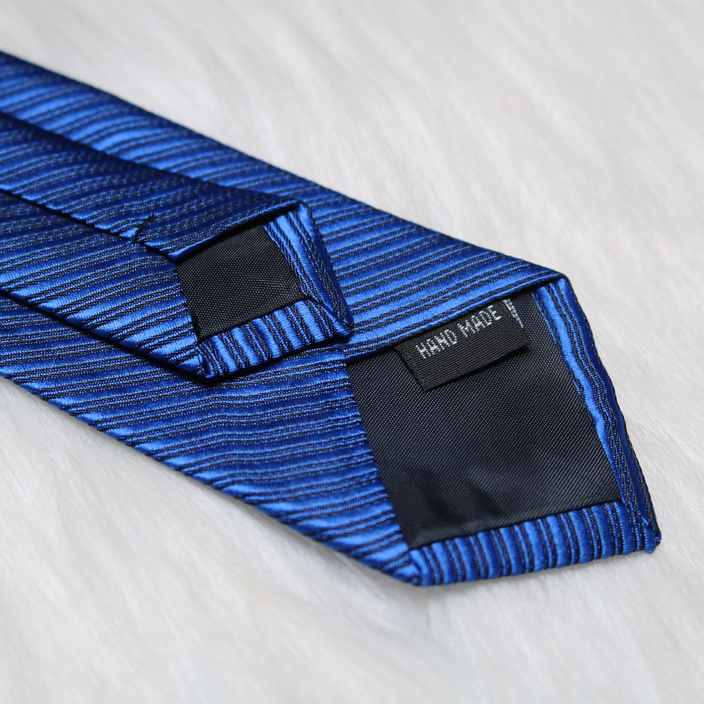 Cà vạt nam xanh KING cho công sở bản nhỏ 6cm vải lụa cao cấp kiểu dáng hàn quốc C013