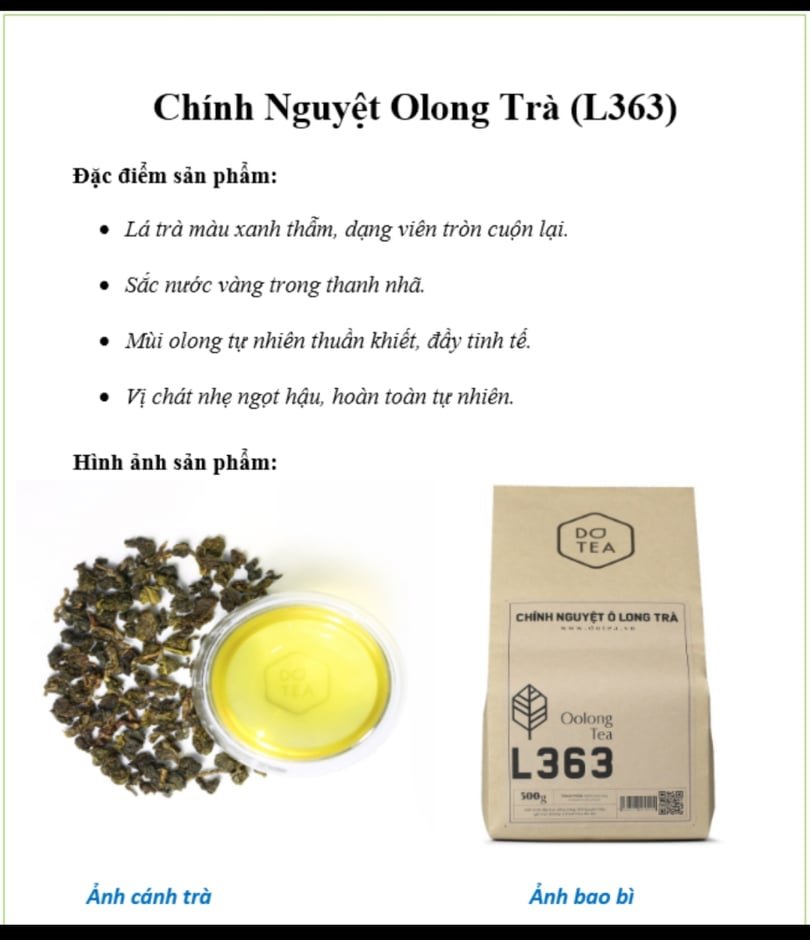 Các loại Trà Dotea gói 500g
