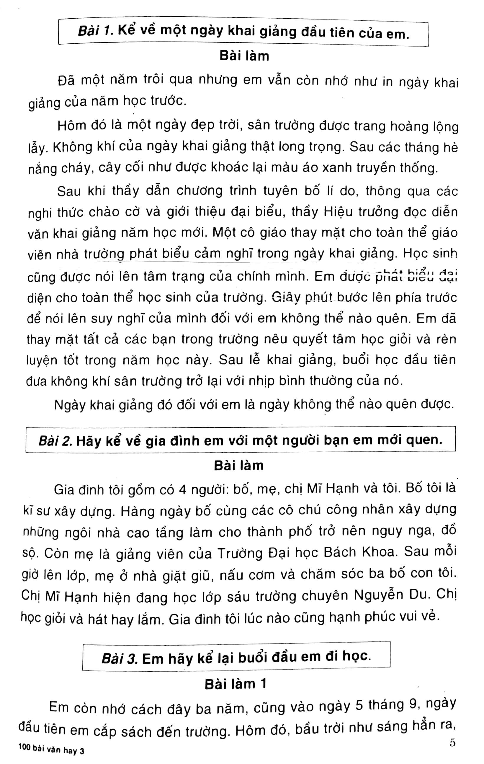 Fahasa - 100 Bài Văn Hay 3