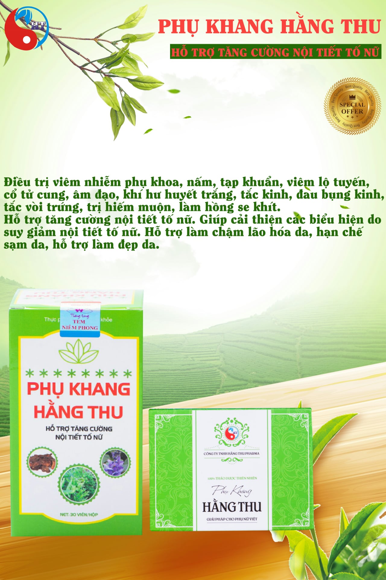 Combo Phụ Khang Hằng Thu Tặng Kèm Lọ Uống