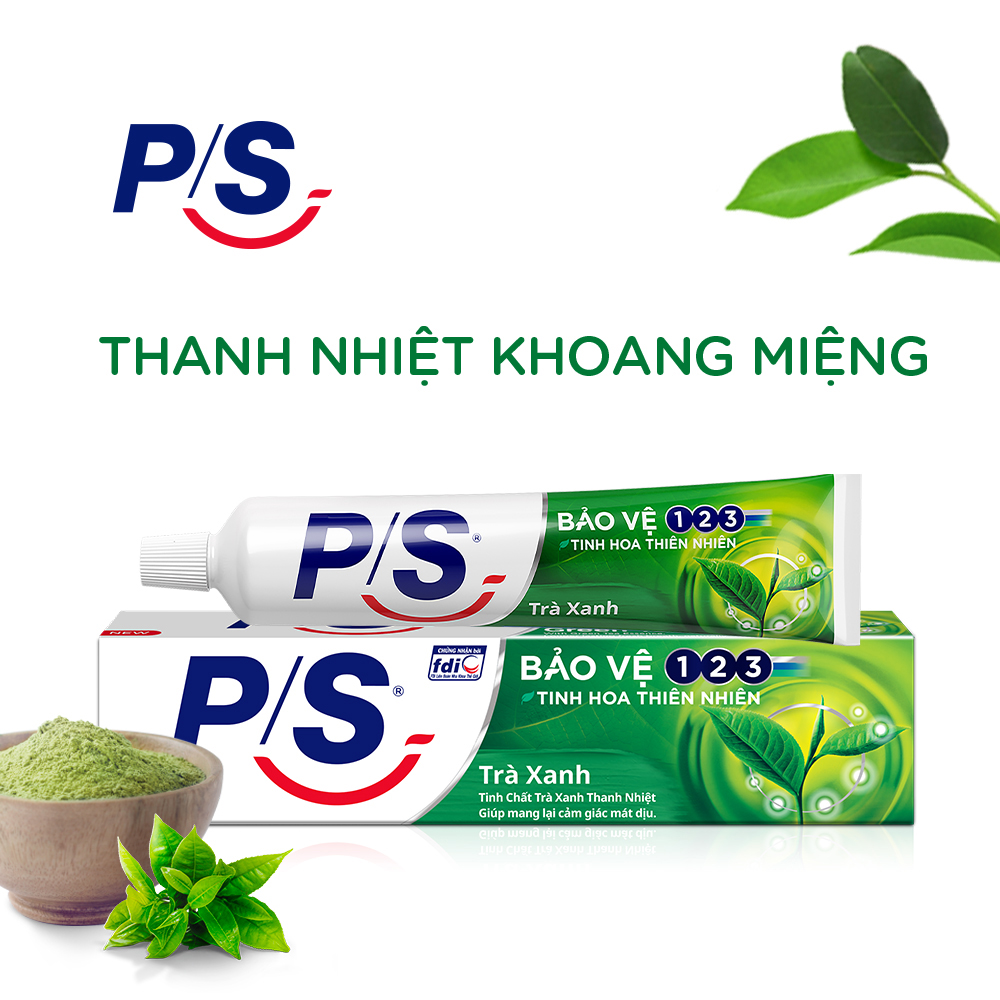 [HCM]Kem Đánh Răng P/S Bảo Vệ 123 Trà xanh 240g