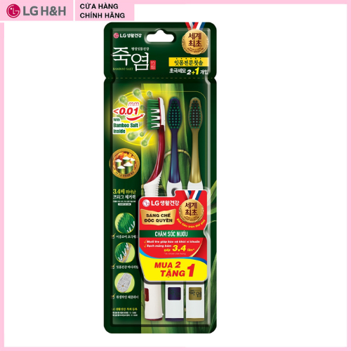 [LG Daily Beauty Official] [Mua 2 tặng 1]  Bàn chải răng Bamboo Salt in Mom chăm sóc nướu