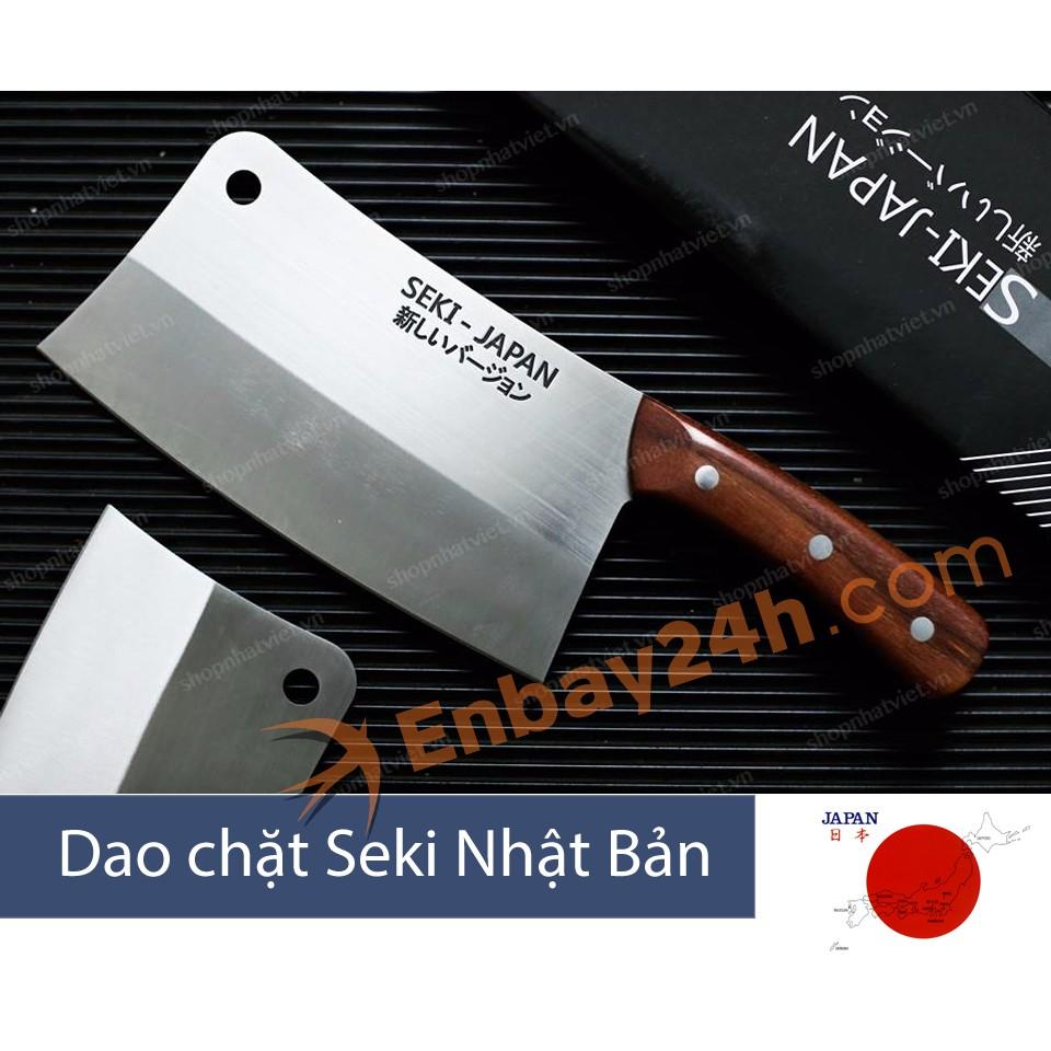 Dao chặt Seki Nhật Bản 900g - Dao nhật cao cấp cán gỗ cầm đầm tay