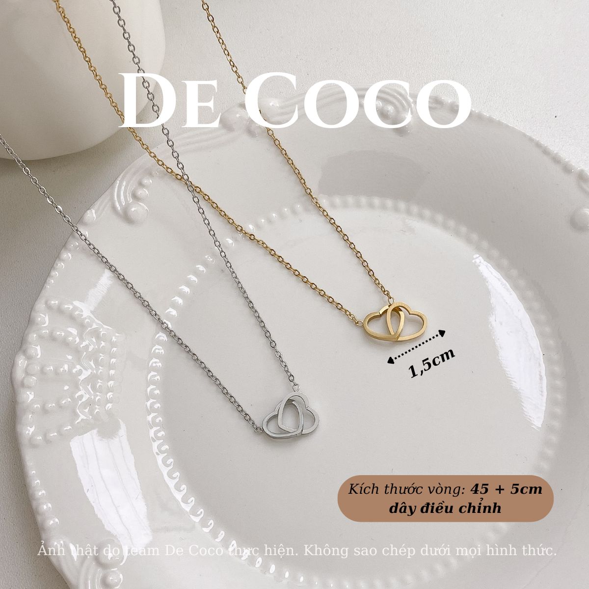 [KHÔNG ĐEN GỈ] Vòng cổ trái tim Saranghae De Coco
