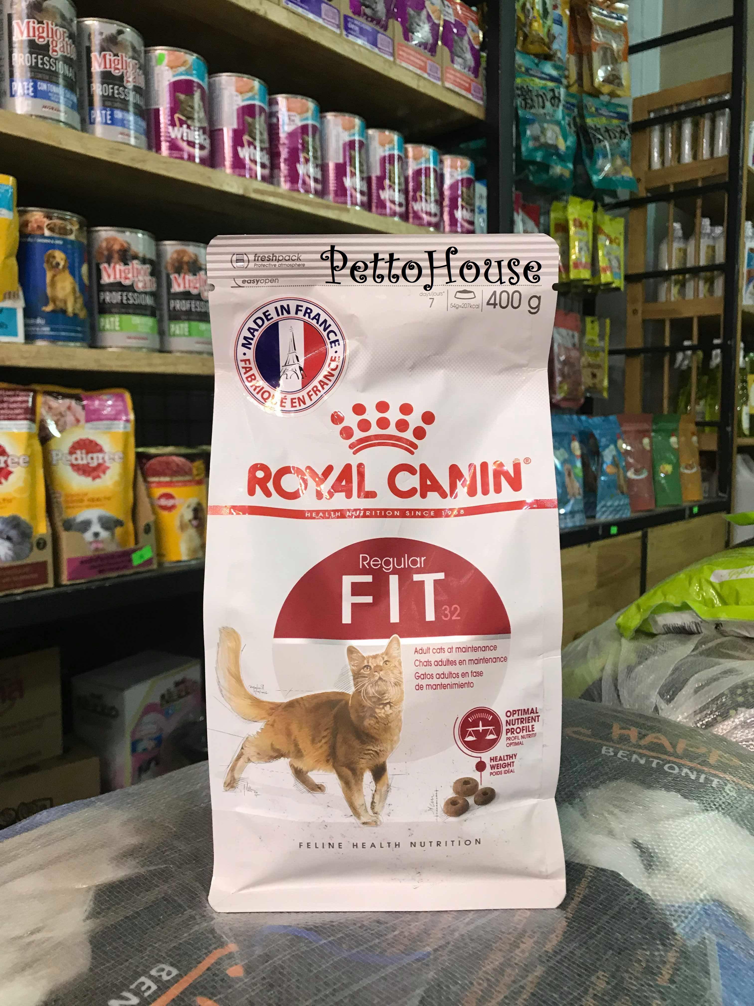 [giao2h pettohouse] thức ăn cho mèo trưởng thành Royal Canin fit32 400g hạt khô sản xuất tại pháp cho mèo trên 12 tháng tuổi