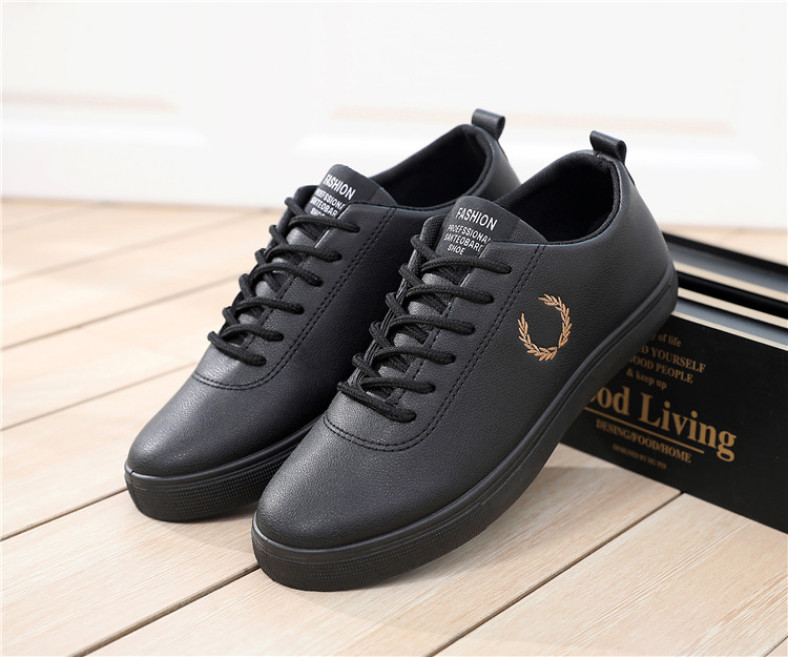Giày Thể thao nam - Sneakers Nam Đen thêu Bông lúa vàng gold nổi bật hot 2020 giá rẻ