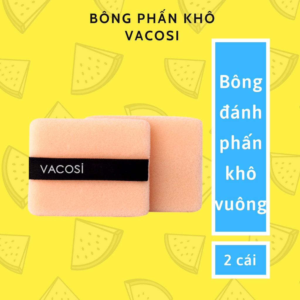 Bông phấn khô vuông vacosi bp02‪