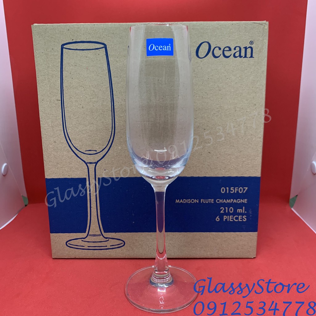 Ly (cốc) thủy tinh Ocean Madison Flute – 1015F07 – 210ml (Hàng nhập khẩu Thái Lan chính hãng) (1 cái)