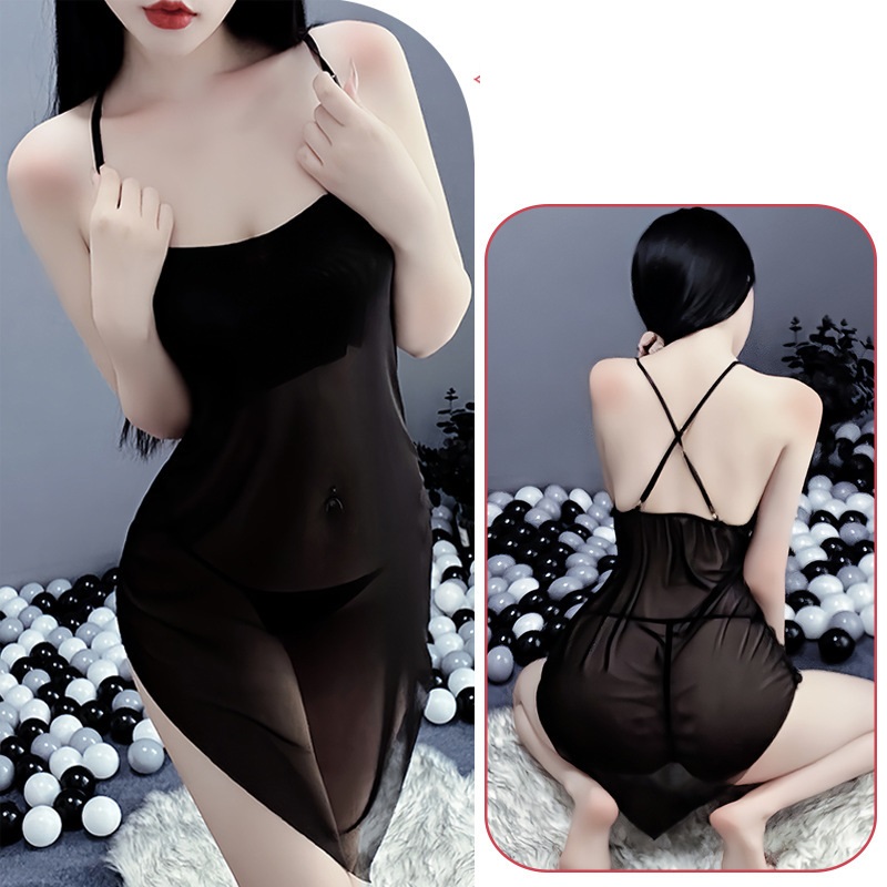 Váy ngủ ren 2 dây quai chéo VẠT CHÉO 298