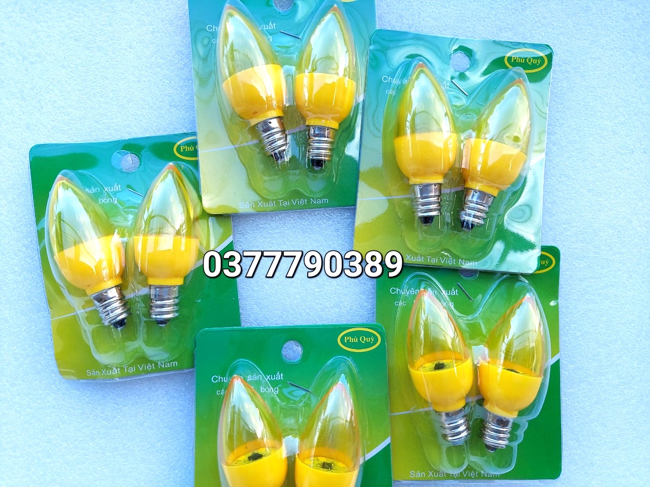 combo 10 bóng led ớt màu vàng