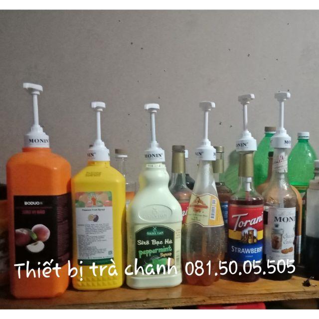Vòi bơm sirô Monin - Pump Syrup Monin 10ml (Vừa chai MoninMaulin can vàng Maulin 1.3kg GifardTorani Boduo 2L)