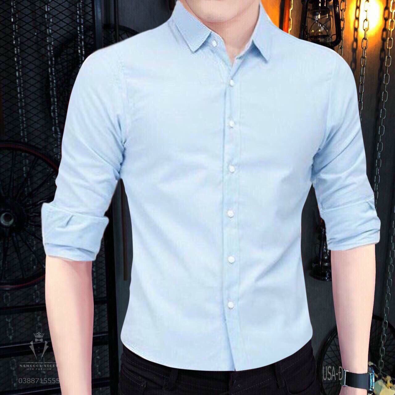 ÁO SƠ MI  NAM TRƠN CAO CẤP THỜI TRANG JET SHOP P33