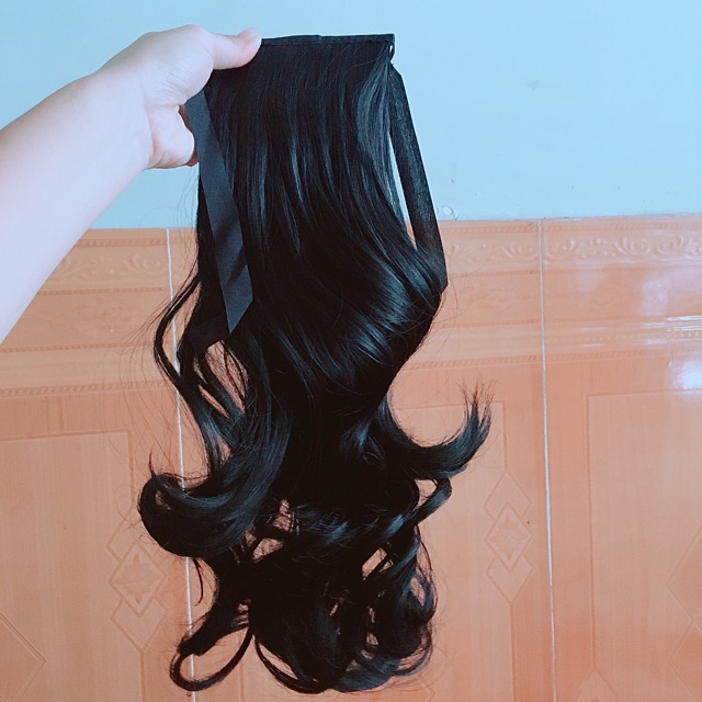 Cột Tóc Giả|Cột Xoăn Loạn To- Hình Thật