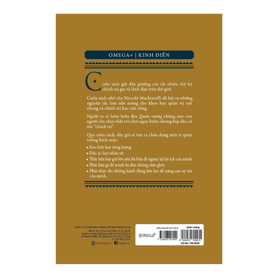 Sách Alphabooks - Quân Vương - Thuật Cai Trị 109K
