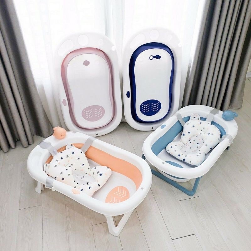 [SP CHÍNH HÃNG] Chậu tắm gấp gọn cho bé - Mẫu mới nhất 2021