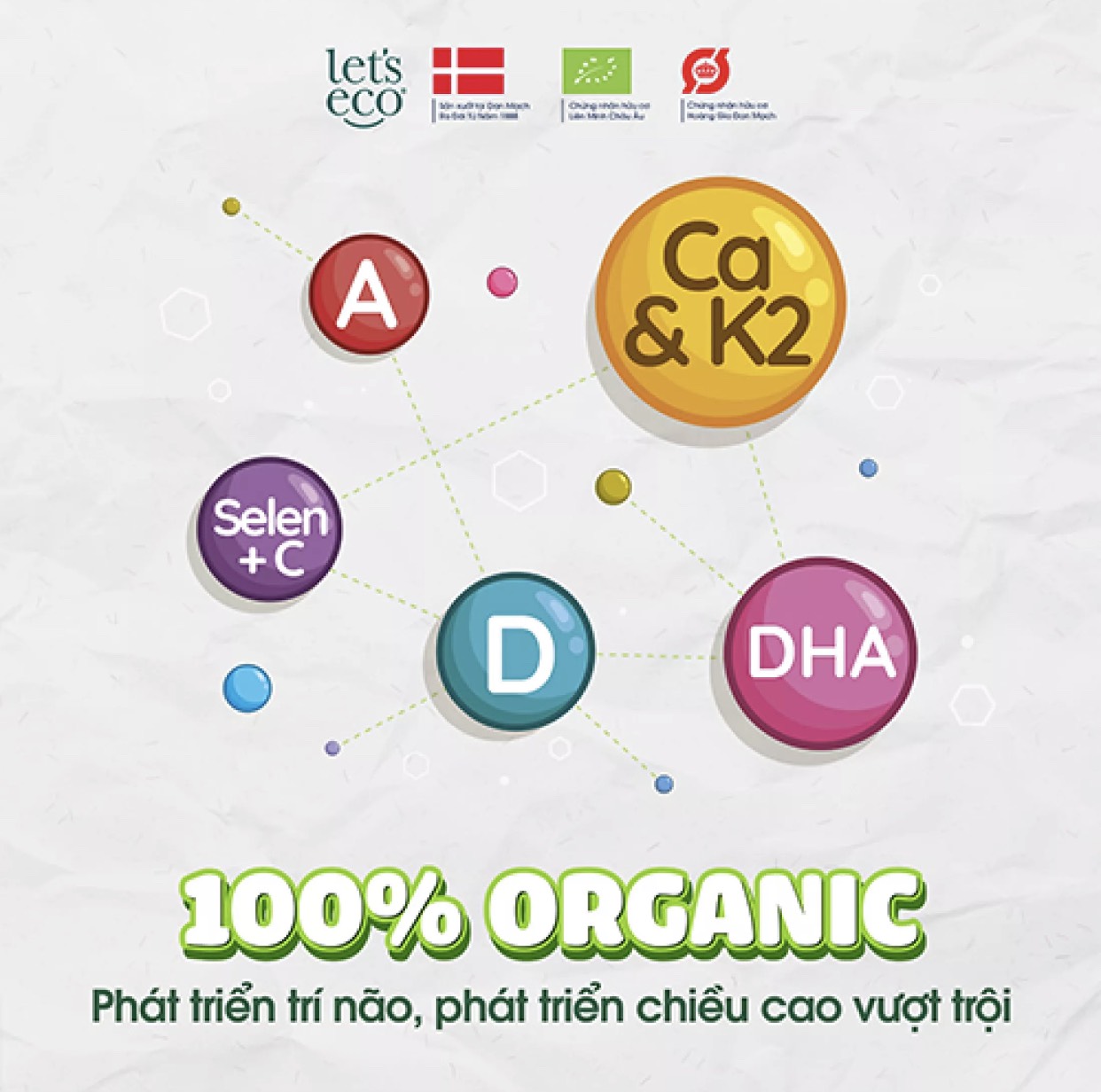Sữa Bột Organic Let's Eco số 2 Cho Bé từ 6 tháng 700g (100% hữu cơ)