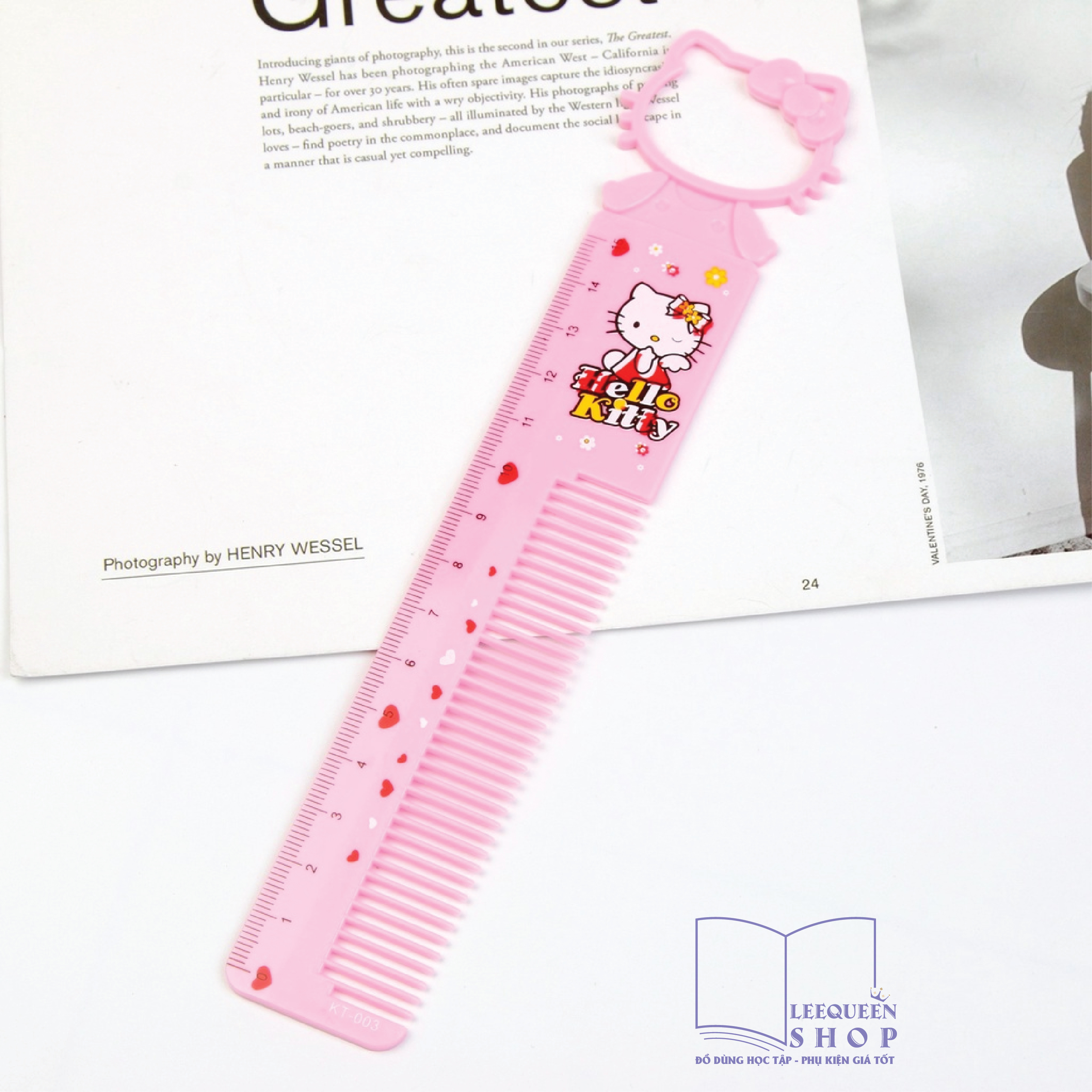 Thước Kẻ Nhựa hình Hello Kitty Lược 15cm