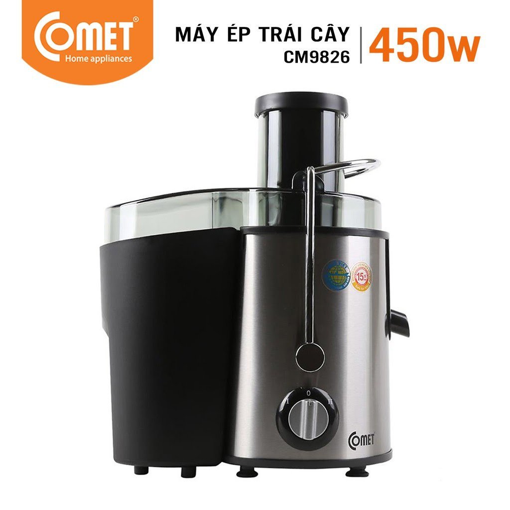Máy ép trái cây 1.5 lít Comet CM9826 -Máy Ép Chậm Trái Cây Công suất 450W - Bảo hành 12 tháng - Hàng chính hãng