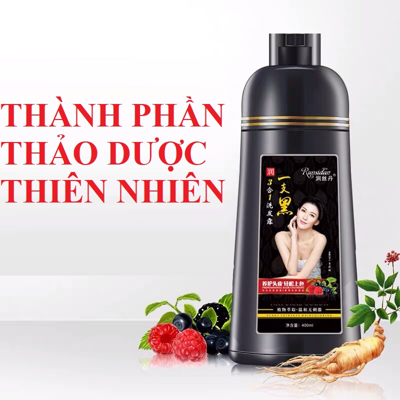 Chai Dầu Gội Biến Tóc Bạc Thành Tóc Đen - Gội Là Đen 500ml