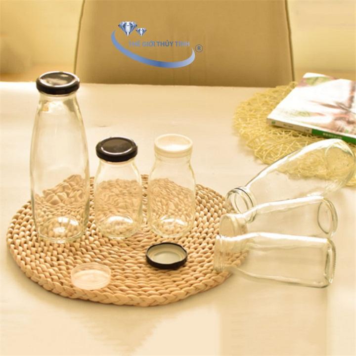 CHAI THỦY TINH ĐỰNG SỮA NẮP THIẾC 200ML