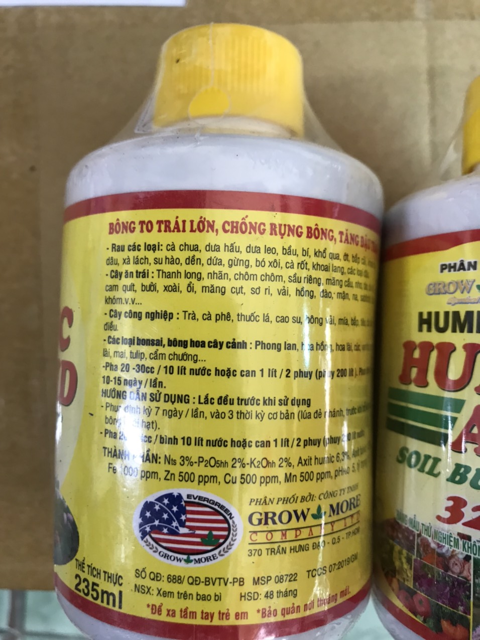 PHÂN BÓN LÁ HUMIC ACID 322 - CHAI 235ml.