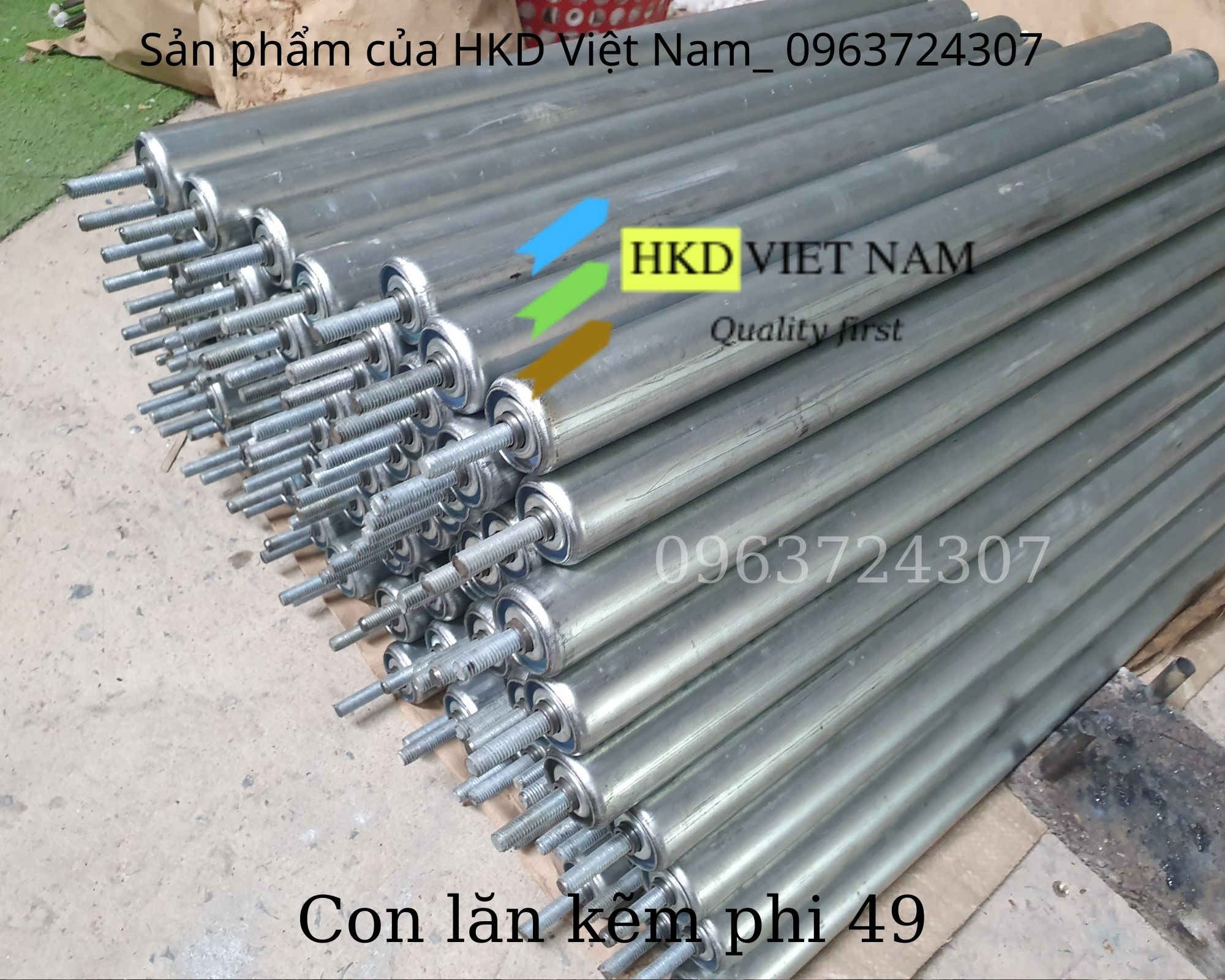 Con lăn băng tải 50cm (chất liệu kẽm )