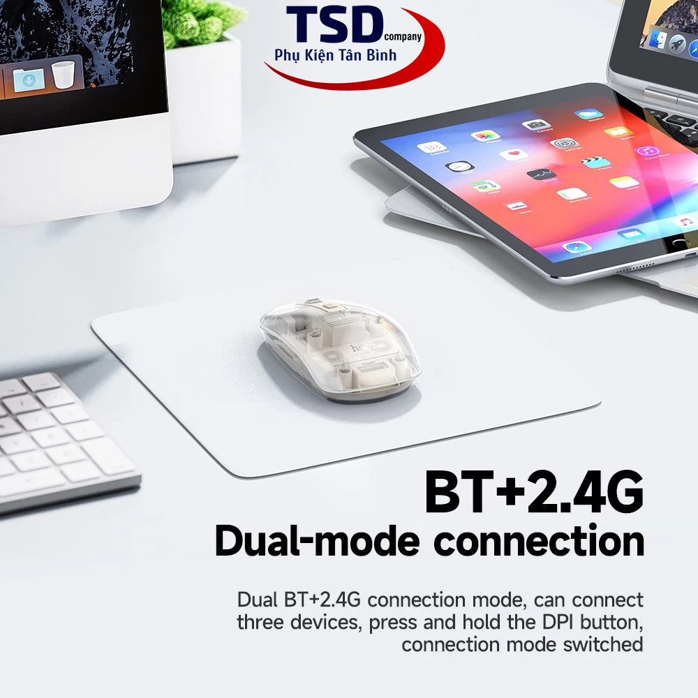 Chuột Không Dây Bluetooth & Wireless Hoco GM29 Chính Hãng
