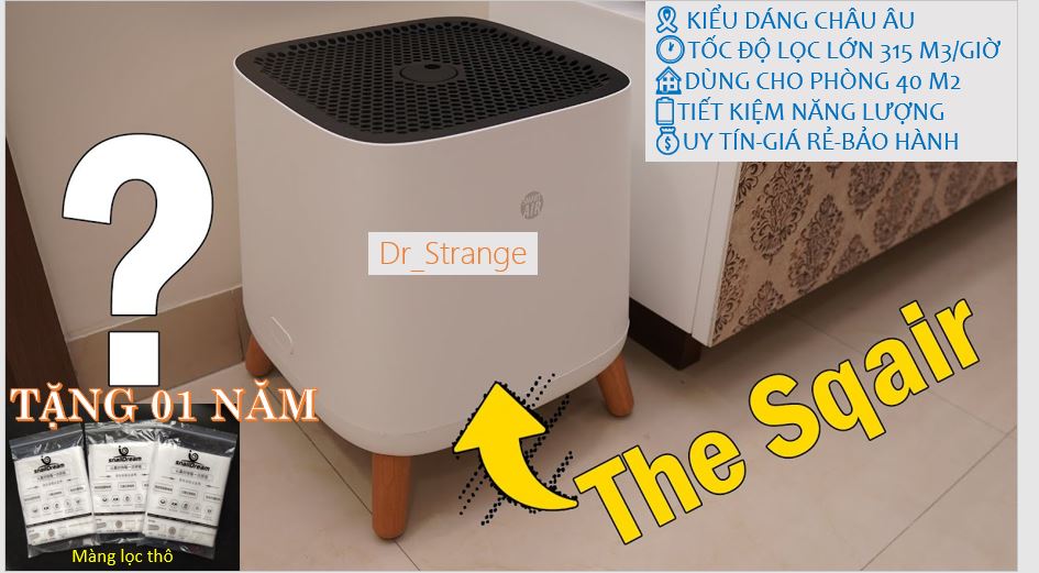 Máy lọc không khí giá rẻ - Đáng tiền nhất thế giới SQAIR của Smart Air