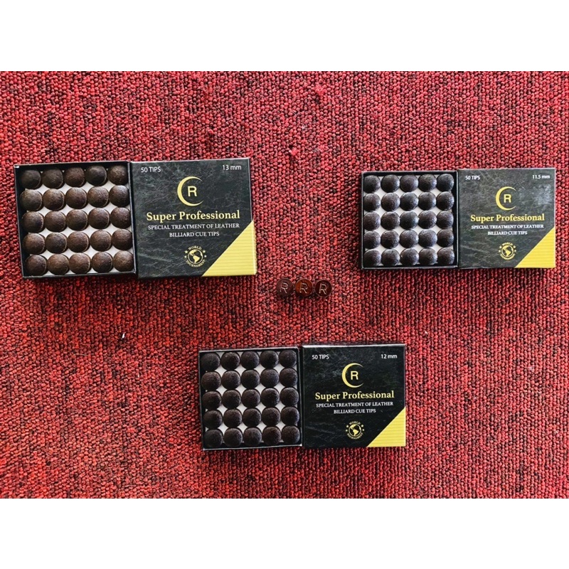 [ Bán lẻ viên ] Đầu cơ bida cao cấp R Super Professional 11.5;12;13mm