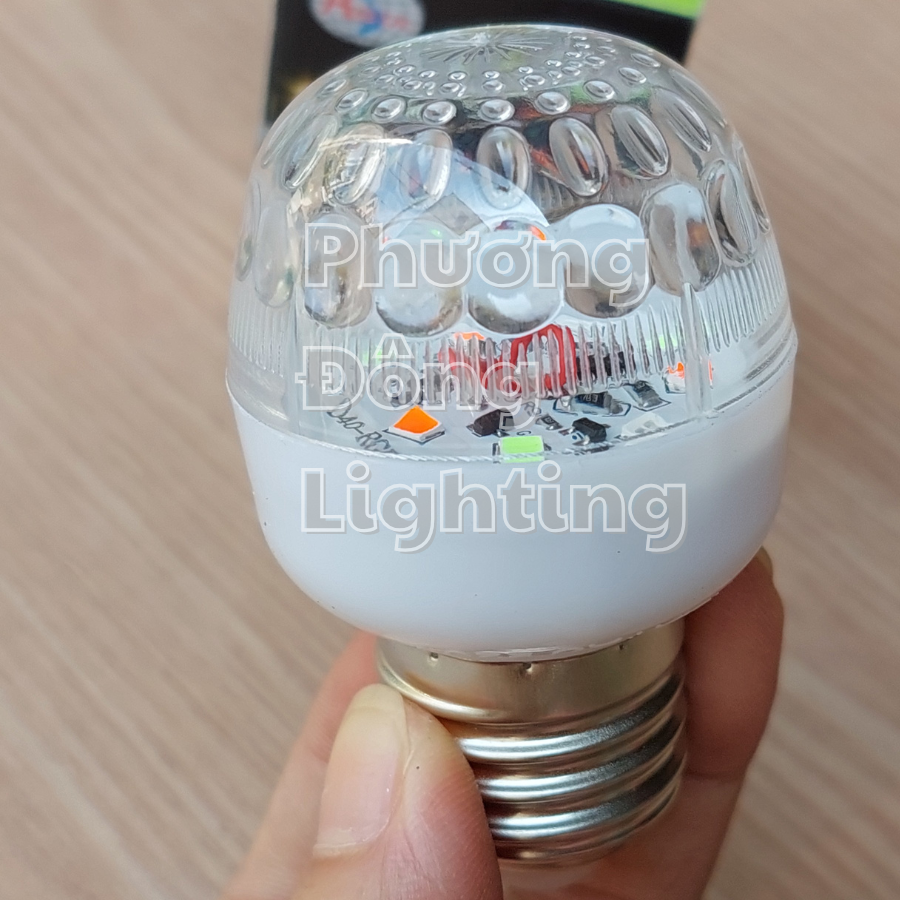 Bóng LED Chanh tròn đổi 7 màu đuôi E27