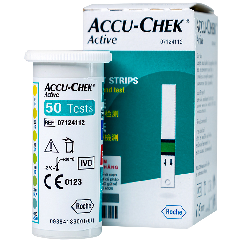 Que Thử Đường Huyết Accu-Check Active (hộp 50 que)