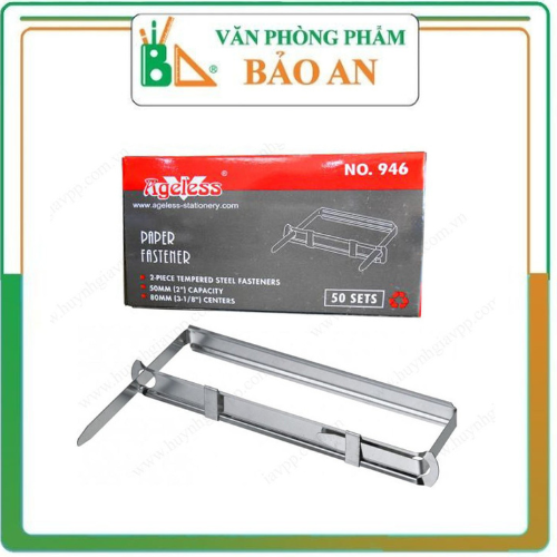 Hộp nẹp acco sắt / nẹp kẹp tài liệu - hộp 50 chiếc độ dài 8cm